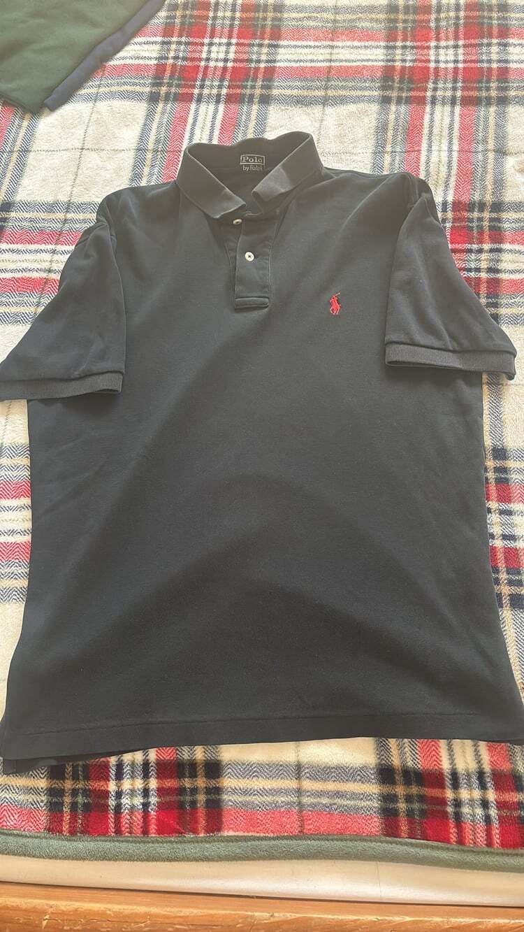 Polo Ralph Lauren Short Sleeve Polo Shirt Size S Black Red Pony Logo